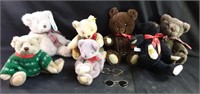 Assortment of jointed teddy bears