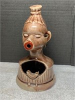Vintage Ceramic African Folk Art Souvenir Ashtray