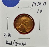 1938-D Lincoln Cent BU
