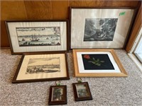 Lot of framed wall art- see pictures
