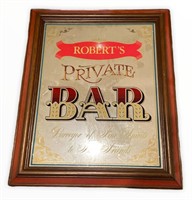 Robert’s Private Bar Sign