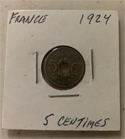 1924 FOREIGN COIN-FRANCE