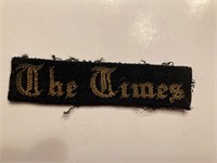 THE TIMES GOLD BRAID PATCH