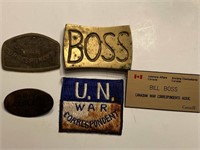 BILL BOSS MILITARY PATCHES AND NAMETAGS
