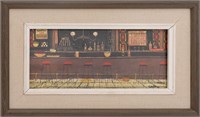 Margaret Layton "NY Bar 1904" Oil on Panel