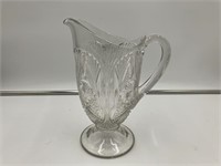 Whirled Sunburst Early American Glass Pitcher DH