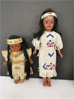 Two Vintage Native Dolls