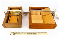 2-Sets of Coasters w/Holder - Walnut & Wood