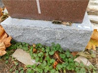 Granite headstone base: 20.5"W x 10.5"D x 8"H