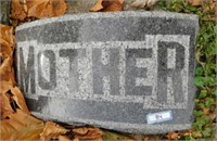 "Mother" engraved granite headstone: