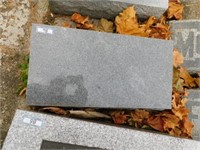 Granite headstone: 25"W x 13"D x 9"H