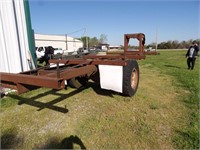 shop-built 20' x 8' 2 axle log trailer