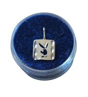 Vintage Playboy Bunny sterling silver pendant.