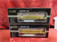 (2)K-Line O/O27 Freight cars.