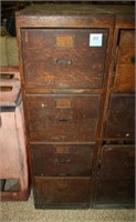 Wooden File Cabinet 4 Drawers;Metal Embellishments