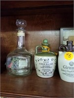 SHELF OF DECANTERS - AUTOGRAPH FRED NOE