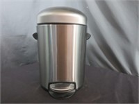 1.32 Gal Stainless Steel Round Step-On Trash Can