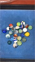 25  vintage machine made marbles