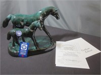 Blue Mountain Pottery Mare & Foal w/COA
