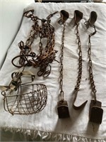 3 Cow Kickers & 4 Neck Chains, 1 Grazing Muzzle,