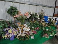 GROUP OF ARTIFICAL FLORAL ARANGEMENTS