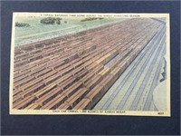 Antique Kansas Wheat Railroad Postcard