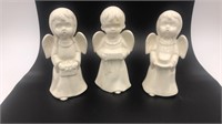 3 Porcelain Singing Angels