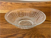 Rose Pattern Glass Bowl