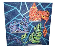 "COOL CATS" 3D ART ON BOARD