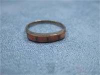 SS Tested Old Pawn Coral Ring