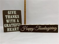 Set of two Thanksgiving signs
