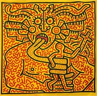 KEITH HARING Painting Acrylic Untitled