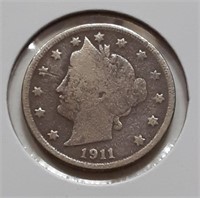 LIBERTY (V) NICKEL- 1911-P