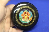 A Signed Hand Painted Russian Lacquer Box