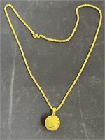 Gold Basketball Necklace