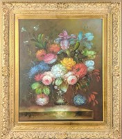 Floral Framed Oil Painting by Kate Young T2