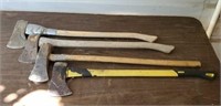 Lot of 3 Single Bit Axes and 1 Maul