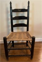 Ladder Back Chair with Woven Seat