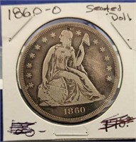 1860-O Liberty Seated Dollar