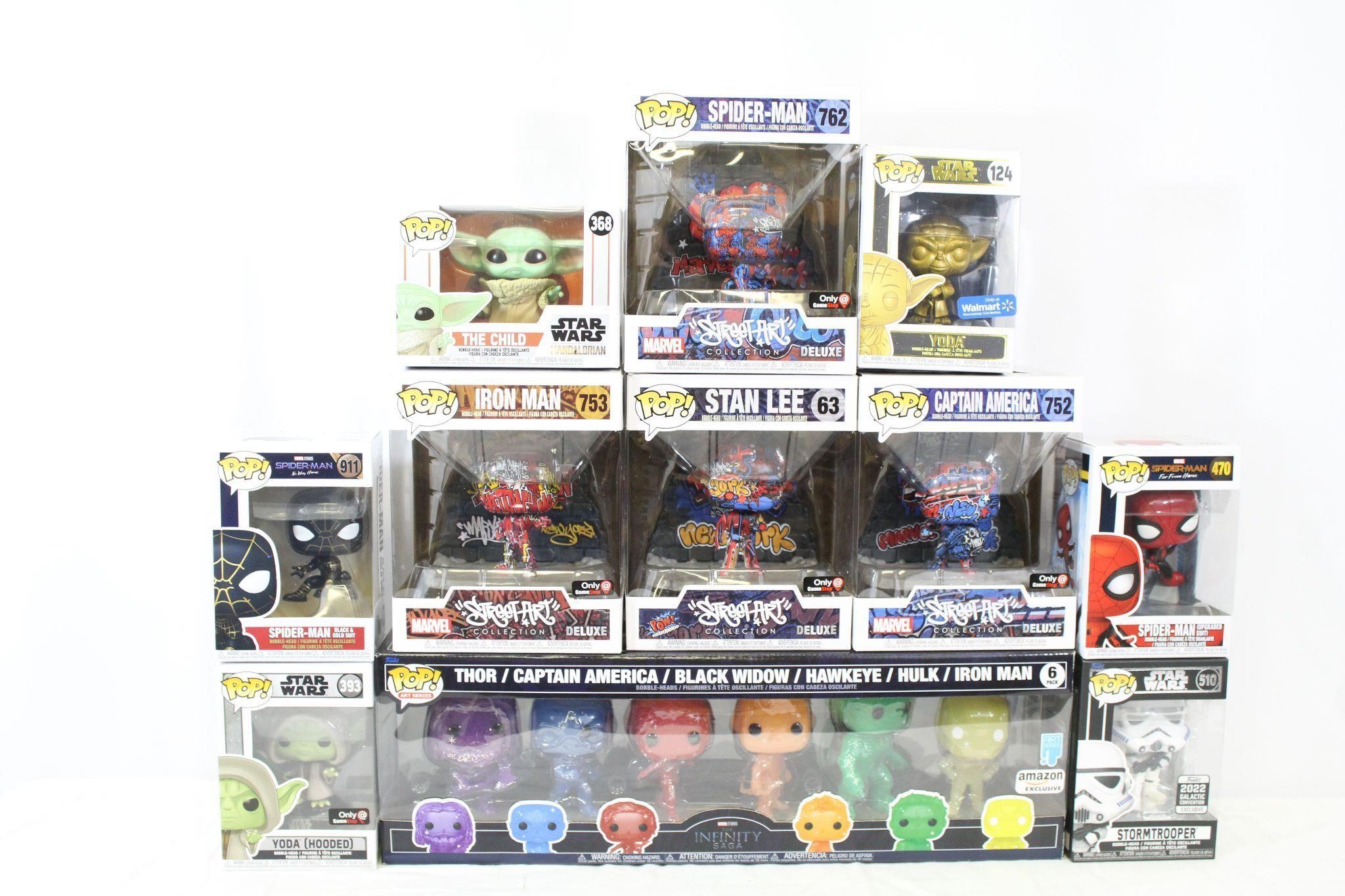 11 Star Wars/Marvel/Avengers Pop Funkos