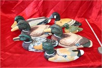 7 WOODEN DUCKS