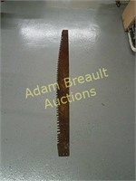 Antique 2-handle wood saw, handles missing