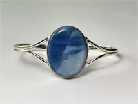 Sterling Ocean Blue Cuff Bracelet 16 Grams