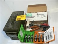 AMMO RELOADING SETS, RELOADING SCALE, AMMO BOX