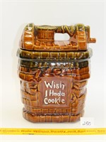 Vintage McCoy wishing well cookie jar marked