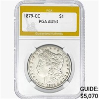1879-CC Morgan Silver Dollar PGA AU53