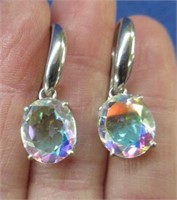 sterling exotic quart opulent dangle earrings