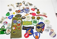 Boy Scout, 4-H Pins, Patches, Keychains