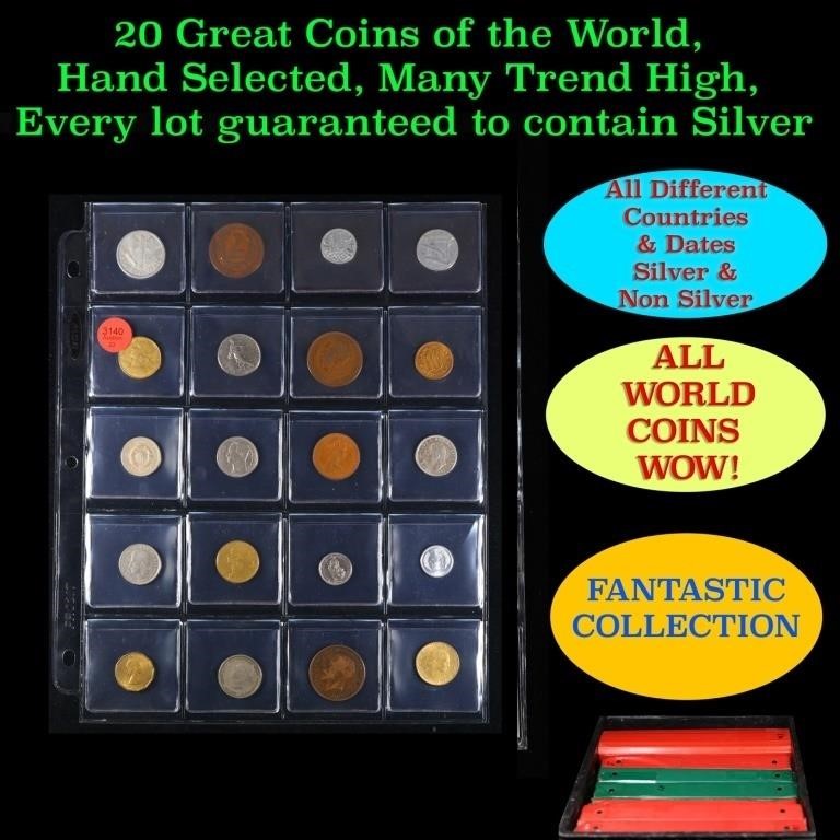 20 Great Coins of the World, hand selected, many t