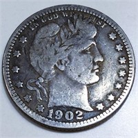 1902-O Barber Quarter High Grade